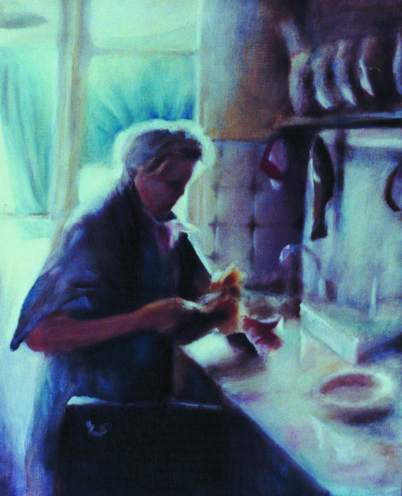 grand-Mère dans la cuisine
